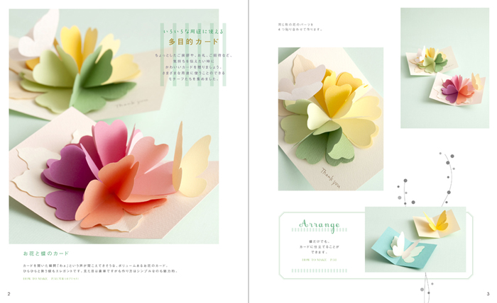 お花と蝶のカード