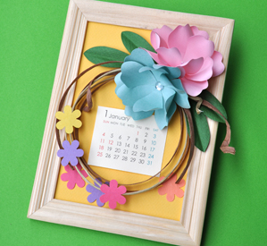お花のカミ・デコ　カレンダーフレーム
