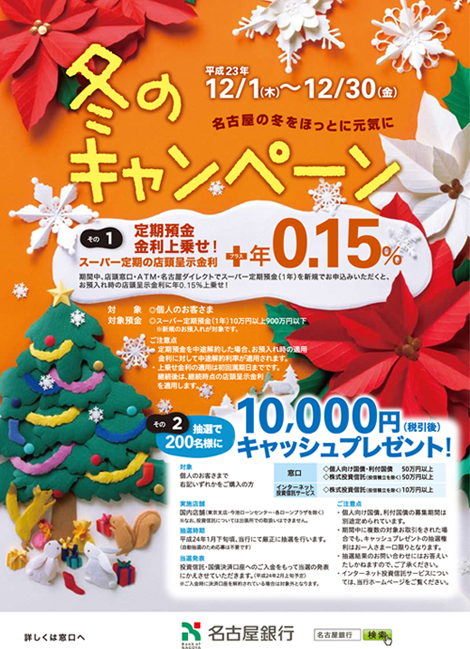 名古屋銀行冬のキャンペーン広告作品