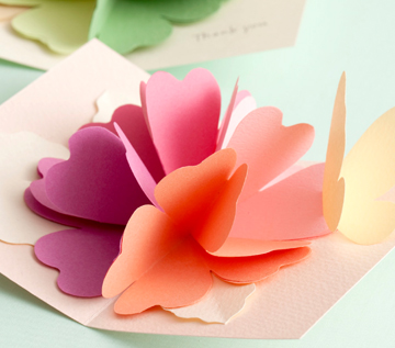 お花と蝶のカード
