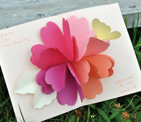 花のポップアップカード